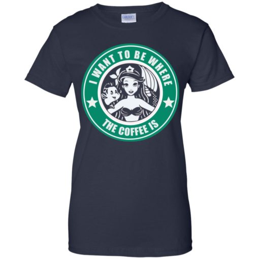 I want to be where the coffee is mermaid shirt