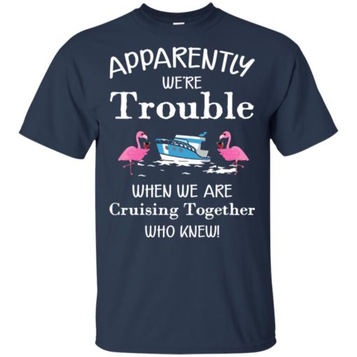 Flamingo apparently we’re trouble when we are cruising together shirt