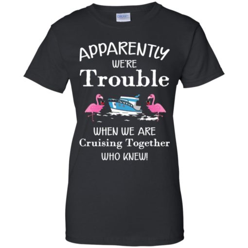 Flamingo apparently we’re trouble when we are cruising together shirt