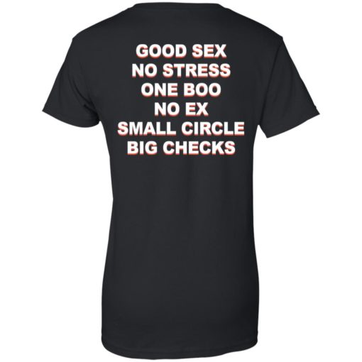 Good Sex No Stress One Boo No Ex Small Circle Big Checks shirt