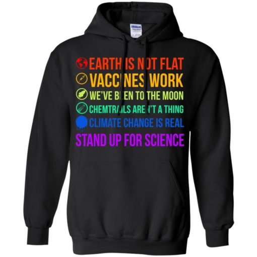 Earth is not flat stand up for science shirt