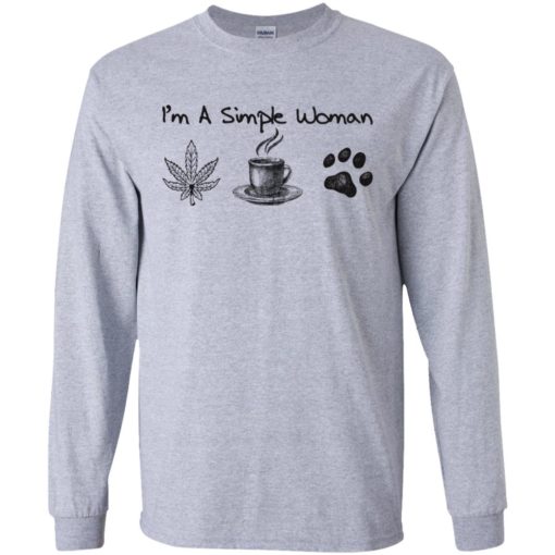I’m a simple woman love weed coffee and dog shirt