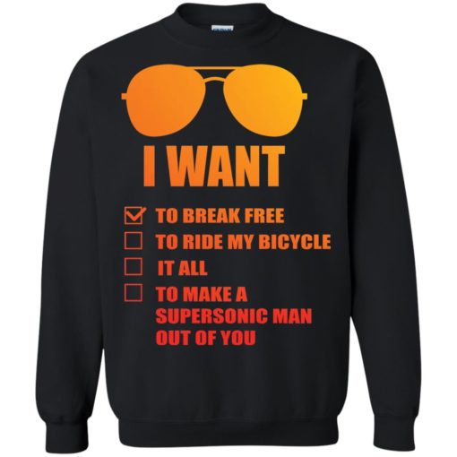 I Want To Break Free To Ride My Bicycle shirt