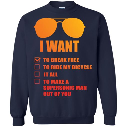 I Want To Break Free To Ride My Bicycle shirt