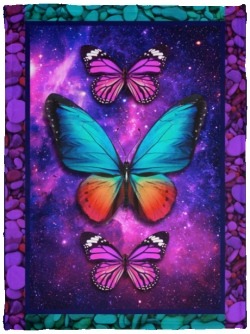 Butterfly 3D blanket, quilt