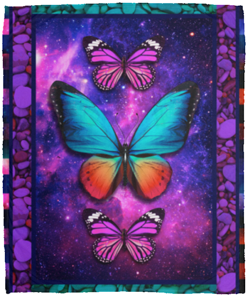 Butterfly 3D blanket, quilt