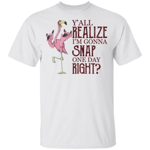 Flamingo Y’all realize I’m gonna snap one day right shirt