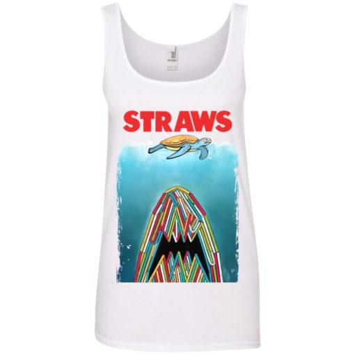 Straws shark turtles shirt