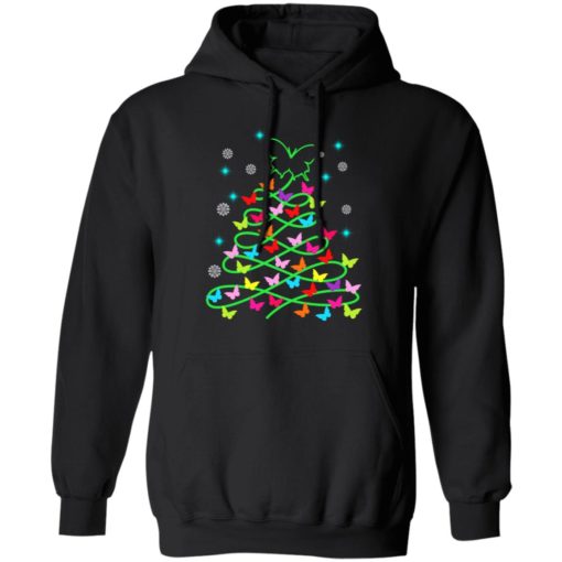 Butterfly Christmas tree sweatshirt