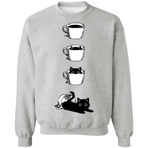 Black cat Coffee Cat shirt