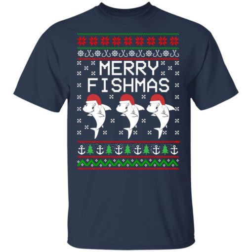 Merry Fishmas ugly sweater