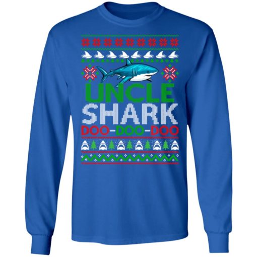 Uncle Shark Doo Doo Doo Christmas sweater