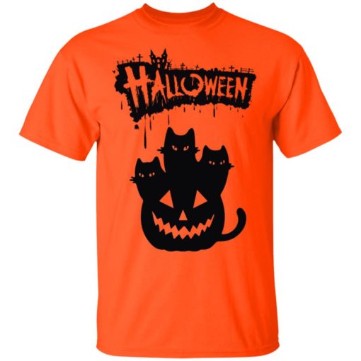 Halloween Pumpkin Cats shirt