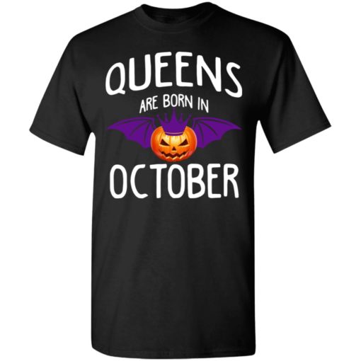 Halloween Pumpkin Batman Queens are born in October shirt
