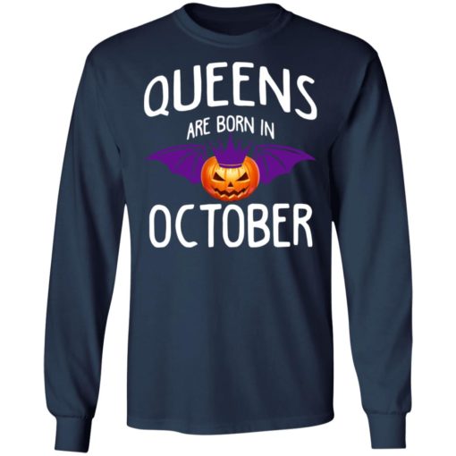 Halloween Pumpkin Batman Queens are born in October shirt