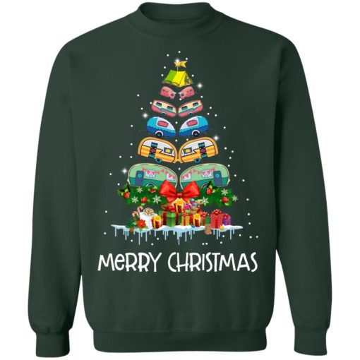 Camping Car Christmas Tree Ugly Sweater
