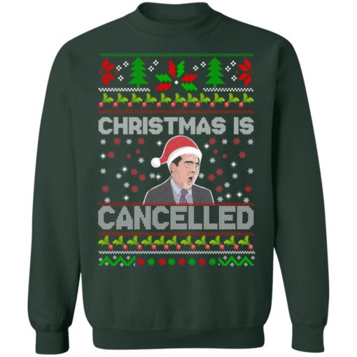 Michael Scott Christmas is Cancelled ugly sweater