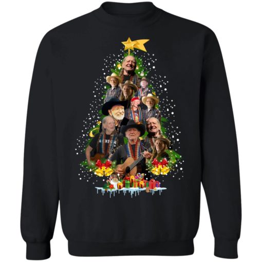 Willie Nelson Christmas Tree sweatshirt