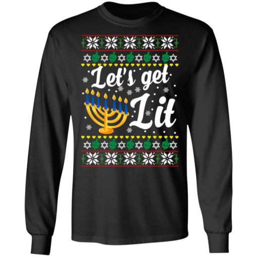 Hanukkah Let’s get lit Christmas sweatshirt