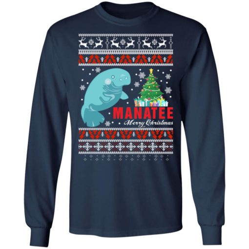 Manatee Merry Christmas ugly sweatshirt
