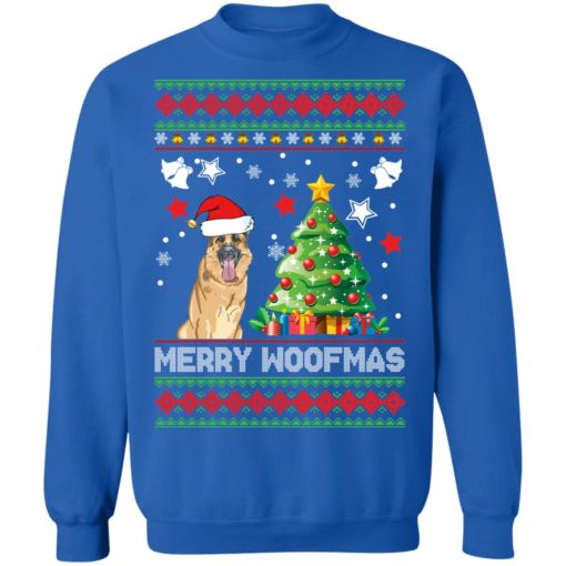 German Shepherd Merry Woofmas Christmas sweatshirt