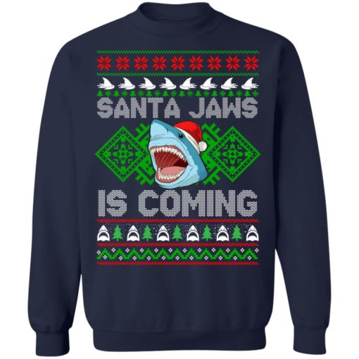 Santa Jaws is Coming Christmas sweatshirt