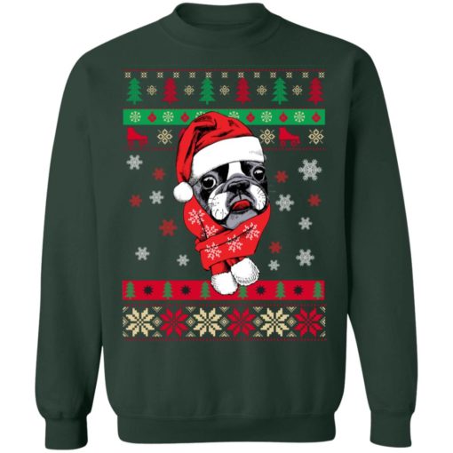 Boston Terrier Christmas ugly sweatshirt