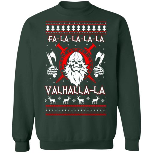 Fa La La La Valhalla Viking Christmas sweater