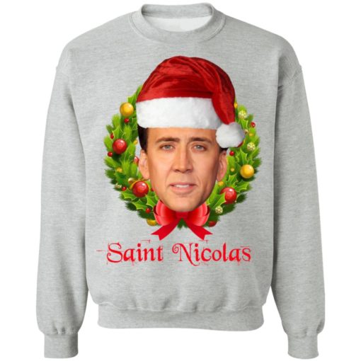 Saint Nicolas Cage Christmas sweatshirt