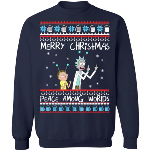 Rick & Morty Merry Christmas Peace Among worlds sweater