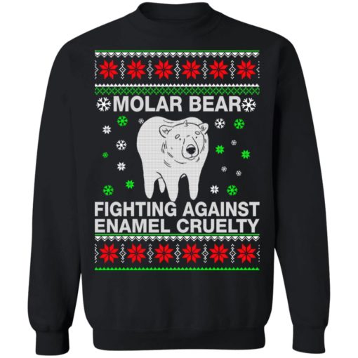 Molar Bear Fighting Against Enamel Cruelty Christmas sweater