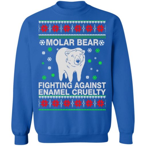 Molar Bear Fighting Against Enamel Cruelty Christmas sweater