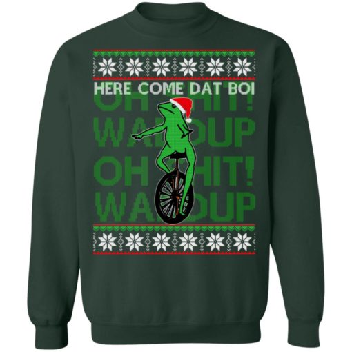Here Come Dat Boi Christmas sweater