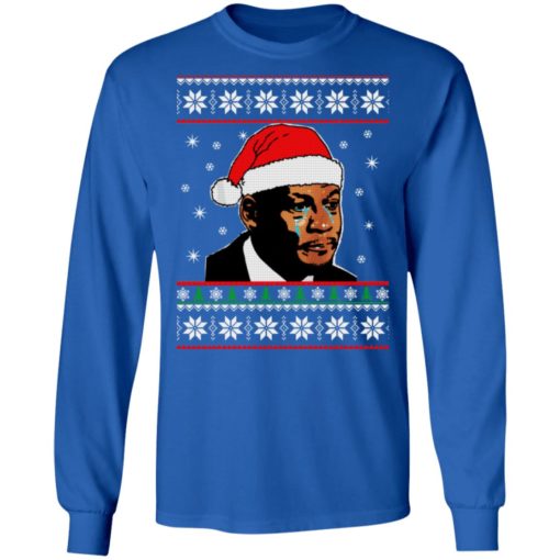 Crying Jordan Christmas sweater