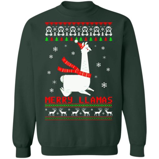 Merry Llamas Christmas sweatshirt