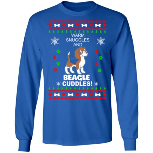 Warm snuggles and Beagle Cuddles Christmas sweater