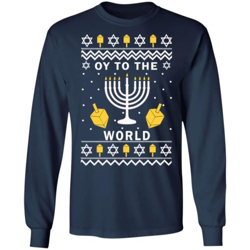 Oy to the world Hanukkah Christmas sweater