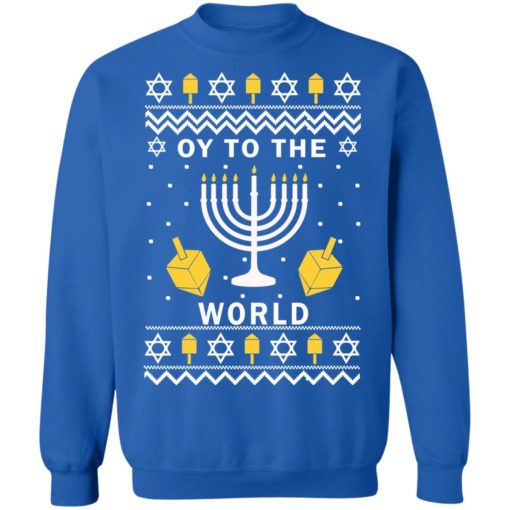 Oy to the world Hanukkah Christmas sweater