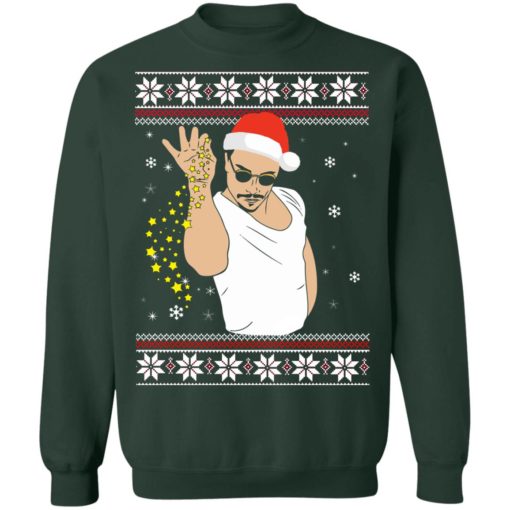 Salt Bae Christmas ugly sweater