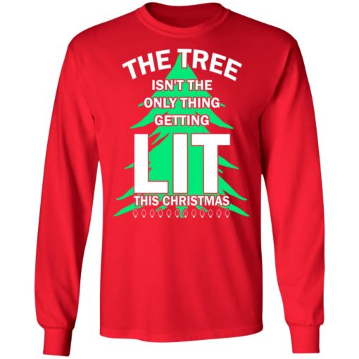 The tree isn’t the only thing getting lit this year Christmas sweater