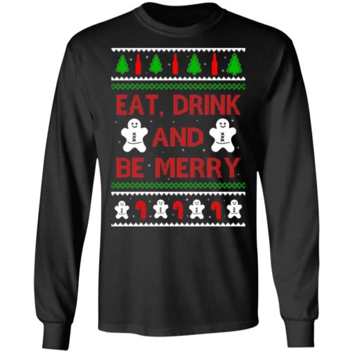 Eat Drink and Be Merry Gingerbread Christmas sweater