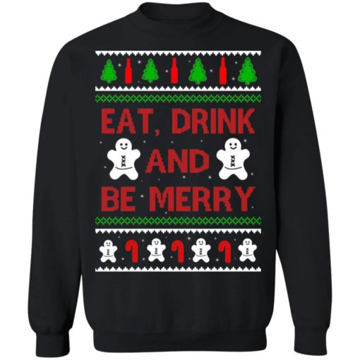 Eat Drink and Be Merry Gingerbread Christmas sweater