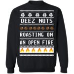 Deez Nuts Roasting on an open fire Christmas sweater