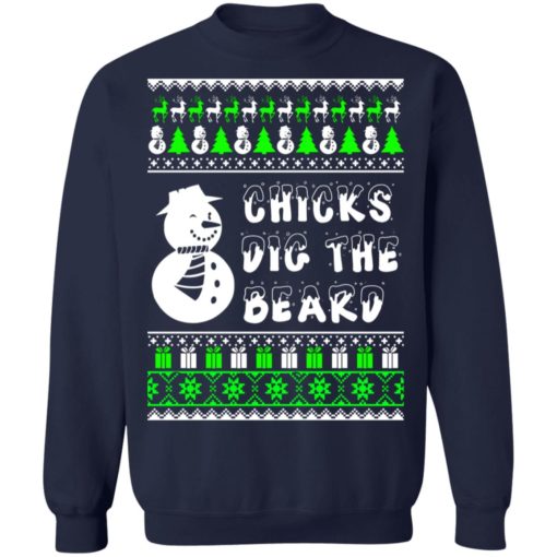 Chick Dig The Beard Christmas sweatshirt