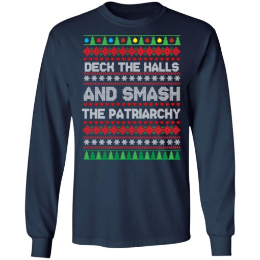 Deck the halls and smash the patriarchy Christmas sweater