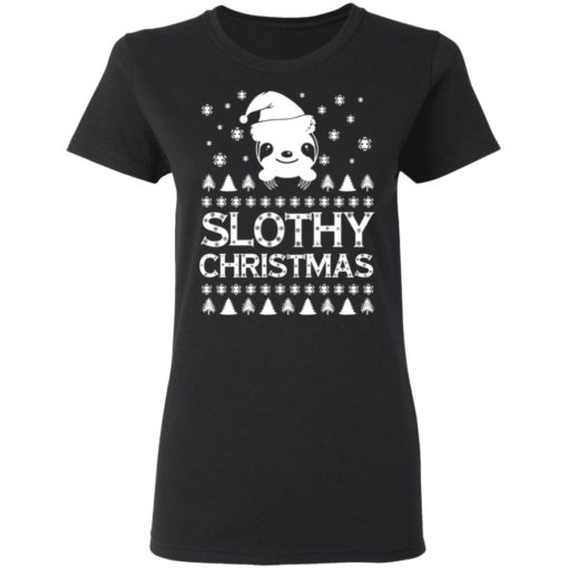 Slothy Christmas ugly sweater