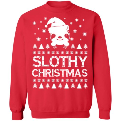 Slothy Christmas ugly sweater