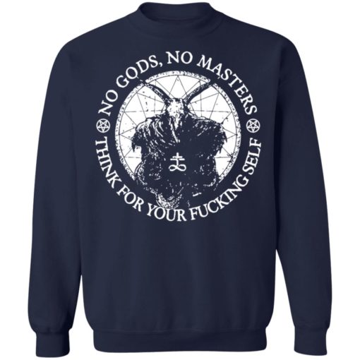 No Gods no masters think for your fucking self shirt