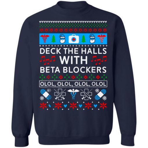 Deck the Halls with beta blockers Christmas sweater