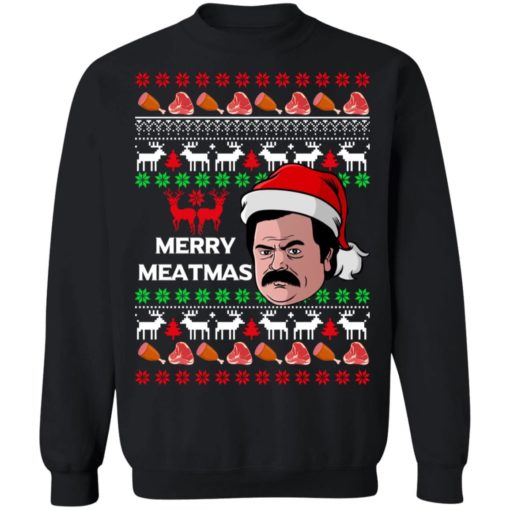 Swanson Merry Meatmas Christmas sweater